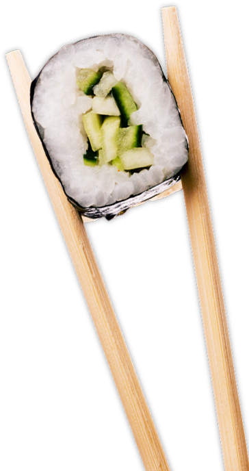 Sushi Roll on Chopsticks